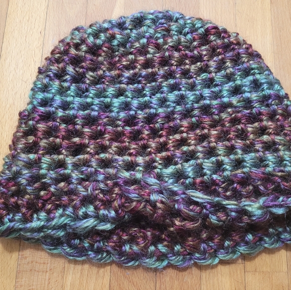 Reversible Striped Handmade Winter Hat OS - Picture 3 of 7